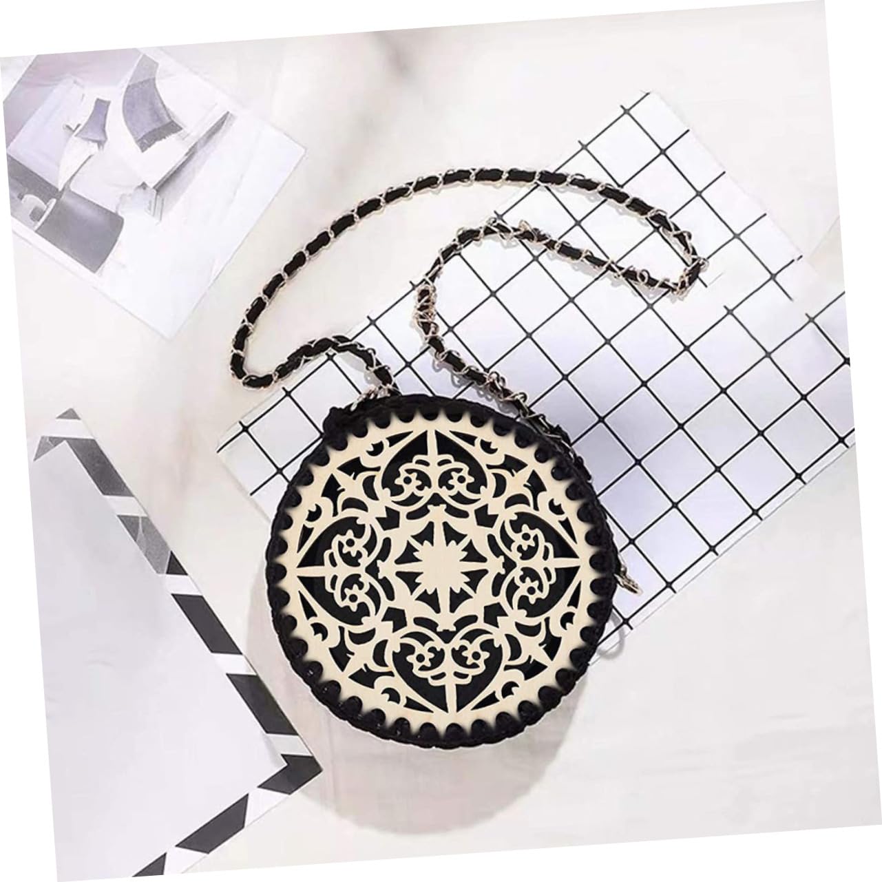 Sewroro 2pcs Wooden Basket Base for Weaving Hollow Bottoms for Handbag Purse Making Craft Supplies for Beginners Versatile Durable Design for Bag Protection