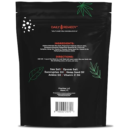 Miniatura 2 de DAILY REMEDY Remoja corporal con sal de Epsom para alivio muscular, fabricado en Estados Unidos, para dolores corporales profundos, dolor muscular,
