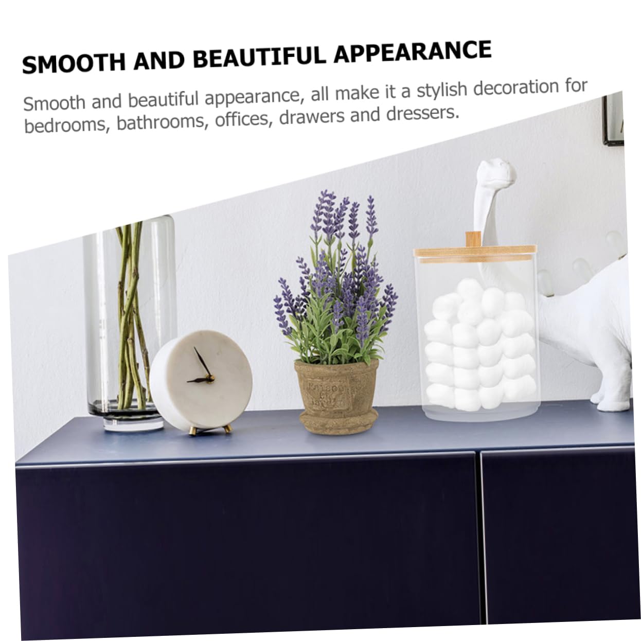 ABOOFAN 3Pcs Cotton Swab Holder Storage Box Container for Bathroom Dresser Vanity Versatile Organizer for Cotton Balls Pads Toothpicks Elegant Idea