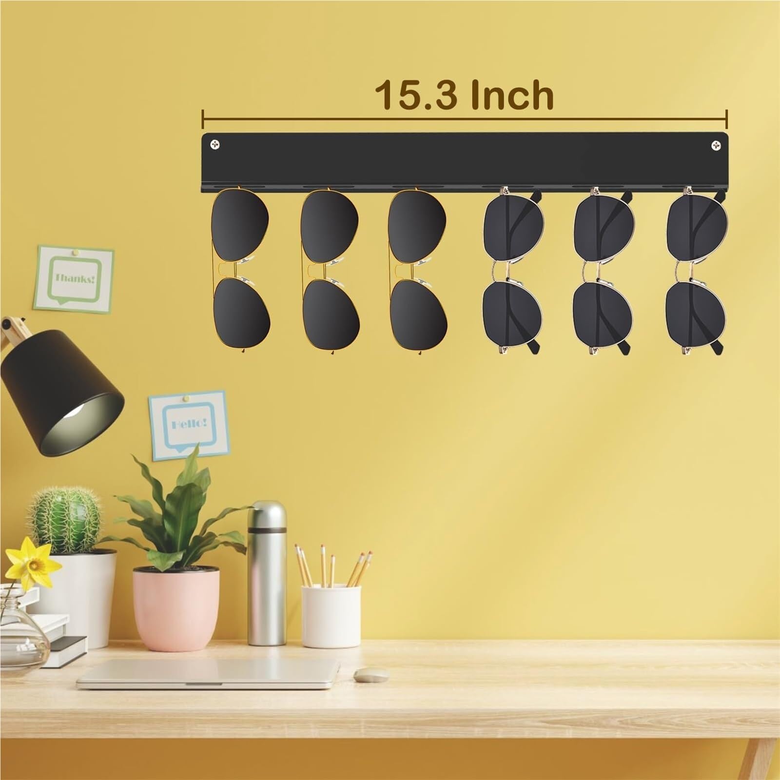 Porta Occhiali per Casa Confezione da 3 Porta Occhiali da Sole da Appendere alla Parete, in Acrilico Organizer Occhiali da Sole(Black)