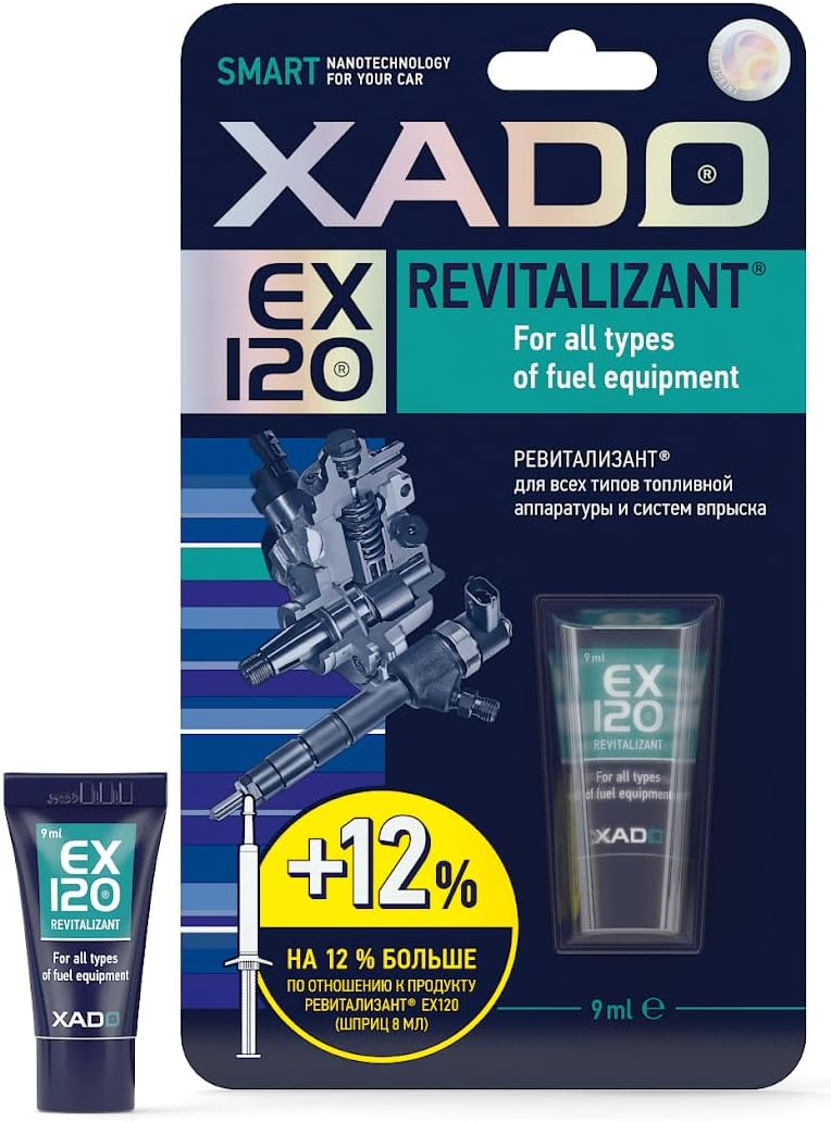 XADO XA 10033 ХАDО REVITALIZANT EX120 for All Types of Fuel Equipment (Syringe 8 ml)