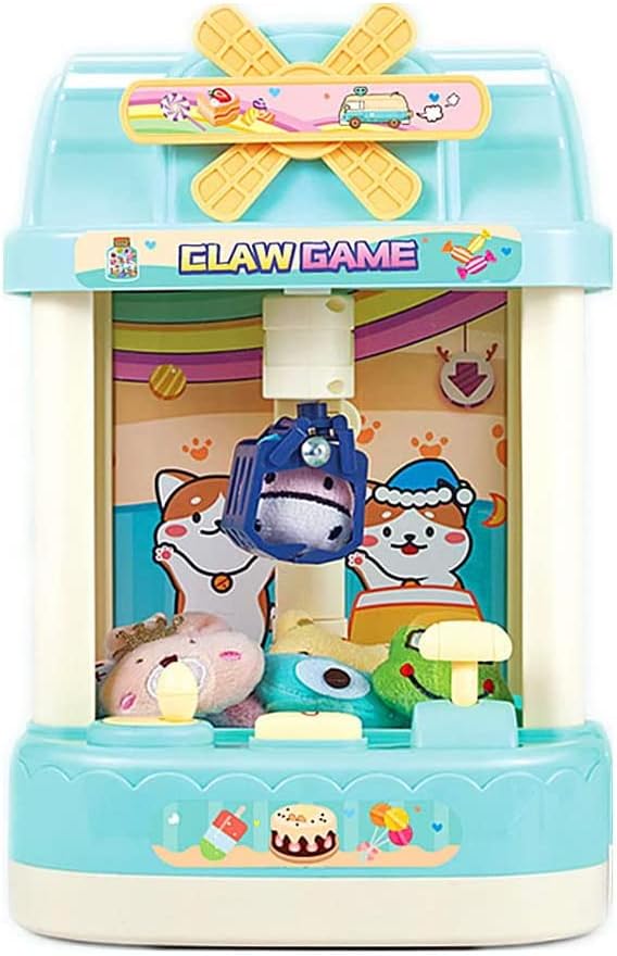 Claw Machine Mini Magical Claw Machine with random 6 Dolls, 10 Capsules,USB Cable, Toys ,Best Gift for Kids Children