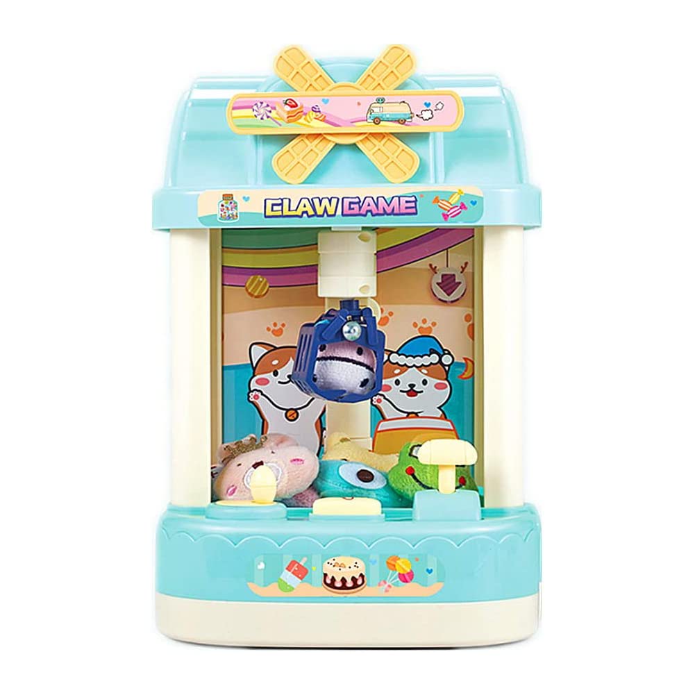 Claw Machine Mini Magical Claw Machine with random 6 Dolls, 10 Capsules,USB Cable, Toys ,Best Gift for Kids Children