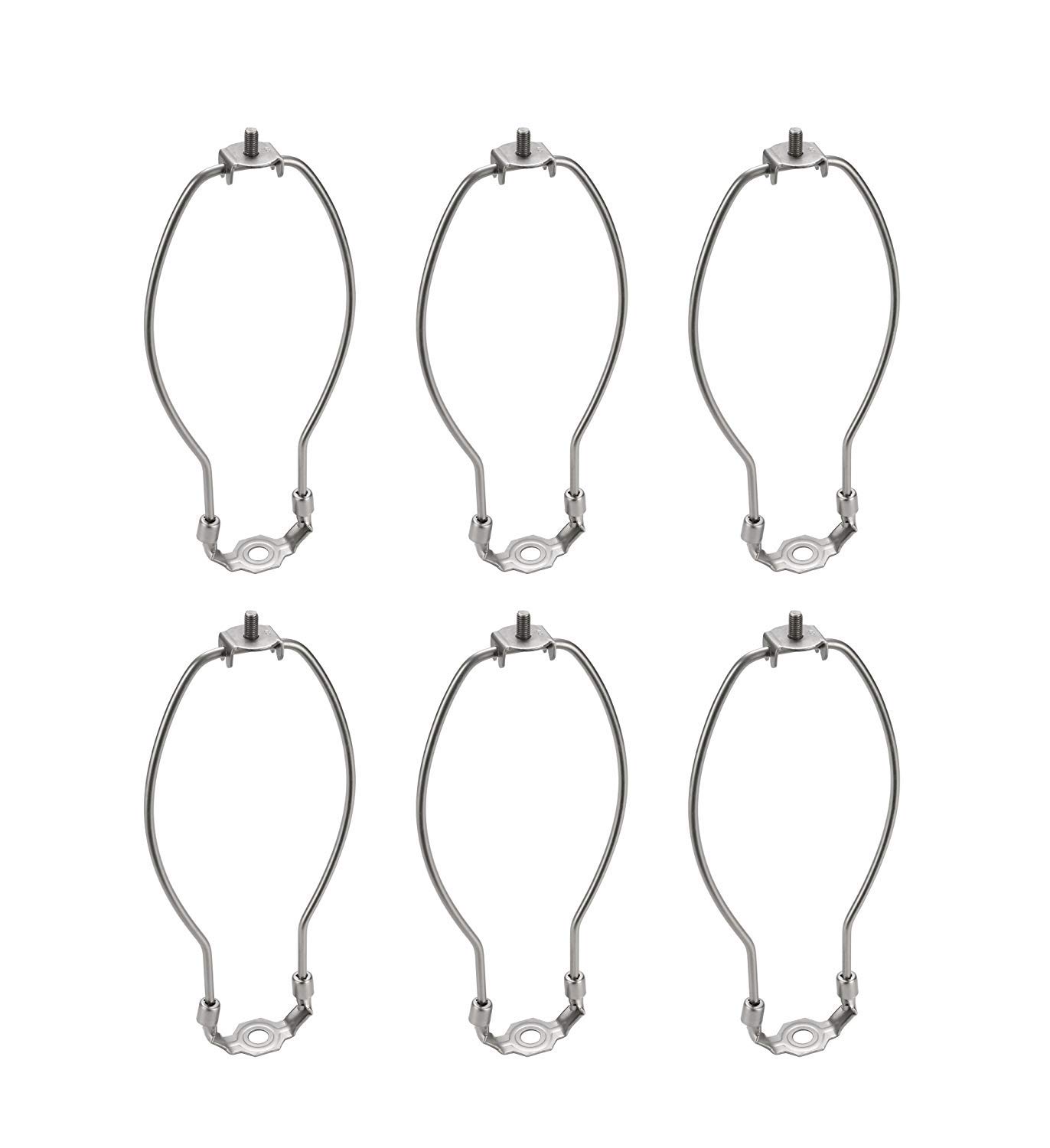 Aspen Creative 20009-26 9 1/2" Saddle (6 Pack), 9.5" Lamp Harp, Satin Nickel
