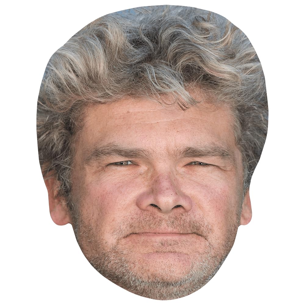 Simon Farnaby (Stubble) Celebrity Mask, Flat Card Face, Fancy Dress Mask