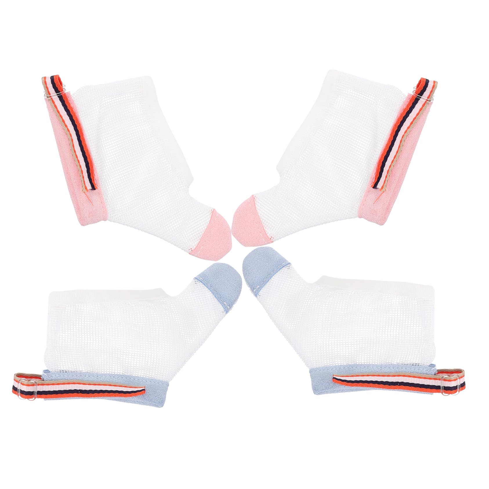 PartyKindom 2 Pairs Anti-Scratch Mitten for Toddlers Baby Thumb Sucking Guard Glove Prevent Sucking Fingers Newborn Baby Glove Breathable Mesh Design