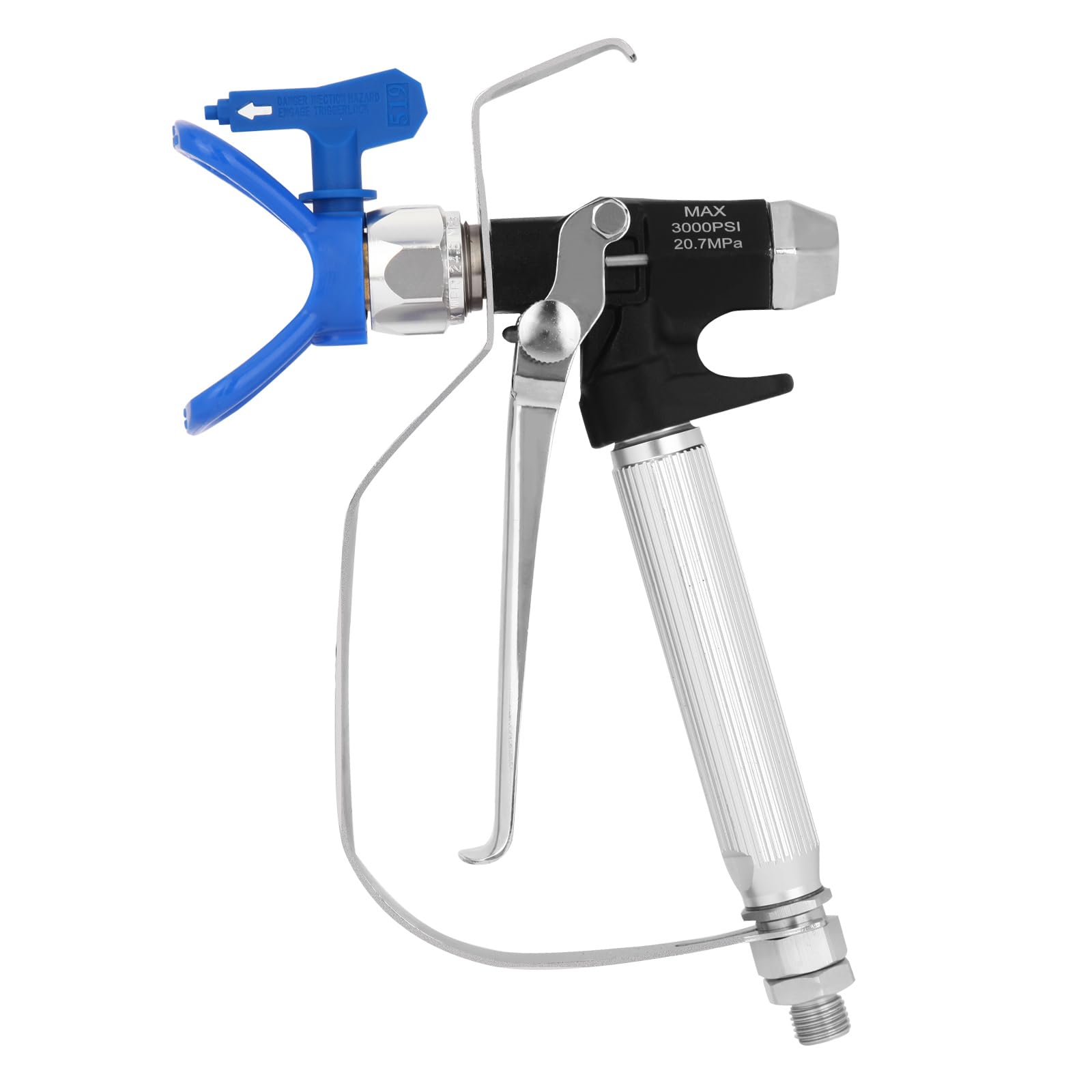 DUSICHIN Pistola pulverizadora de pintura sin aire de alta presión 3600PSI con soporte reversible de punta de boquilla 519, junta giratoria para pulverizador de bomba y máquina de pulverización sin