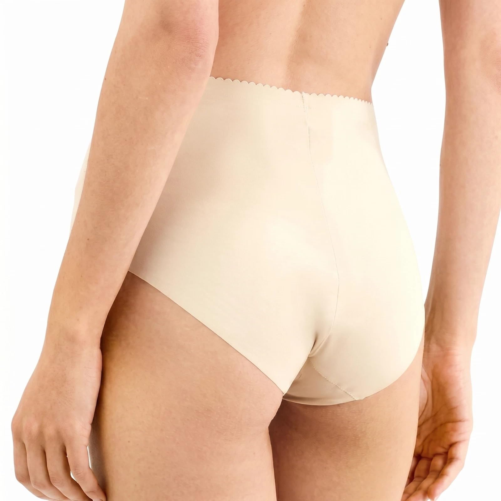 Gisela Set 3 Slip Invisibili a Vita Alta da Donna in Microfibra Mutande Taglio Laser Senza Cuciture con Girovita Termofuso Effetto Seconda Pelle 1/0212