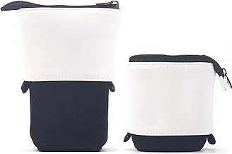Pencil Case Zip, 2-in-1 Pencil Case and Pen Holder, Pencil Case Girls, Stand Pencil Holder, Telescopic Pencil Case, Pen Holder for Teenagers, Students
