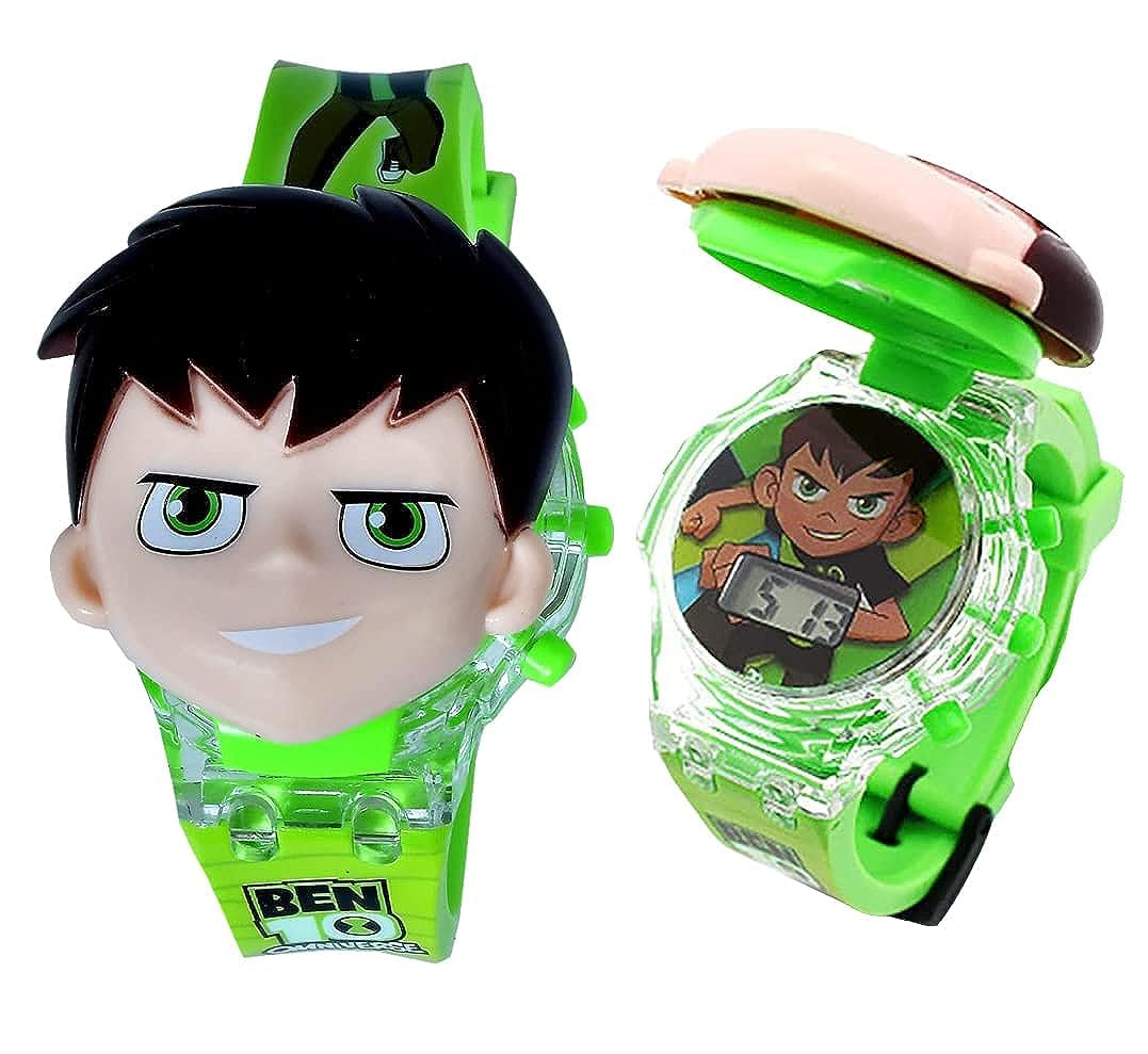 Goldenize fashion Flash Music with Disco Light 3D Spiderman,Frozen Ben 10,Hello Kitty, Iron Man Avenger Digital Watch for Kids (2-10 Years Old) Toy Watch for Children (Ben 10) (B0CFJMLT94) Amazon Price History, Amazon Price Tracker