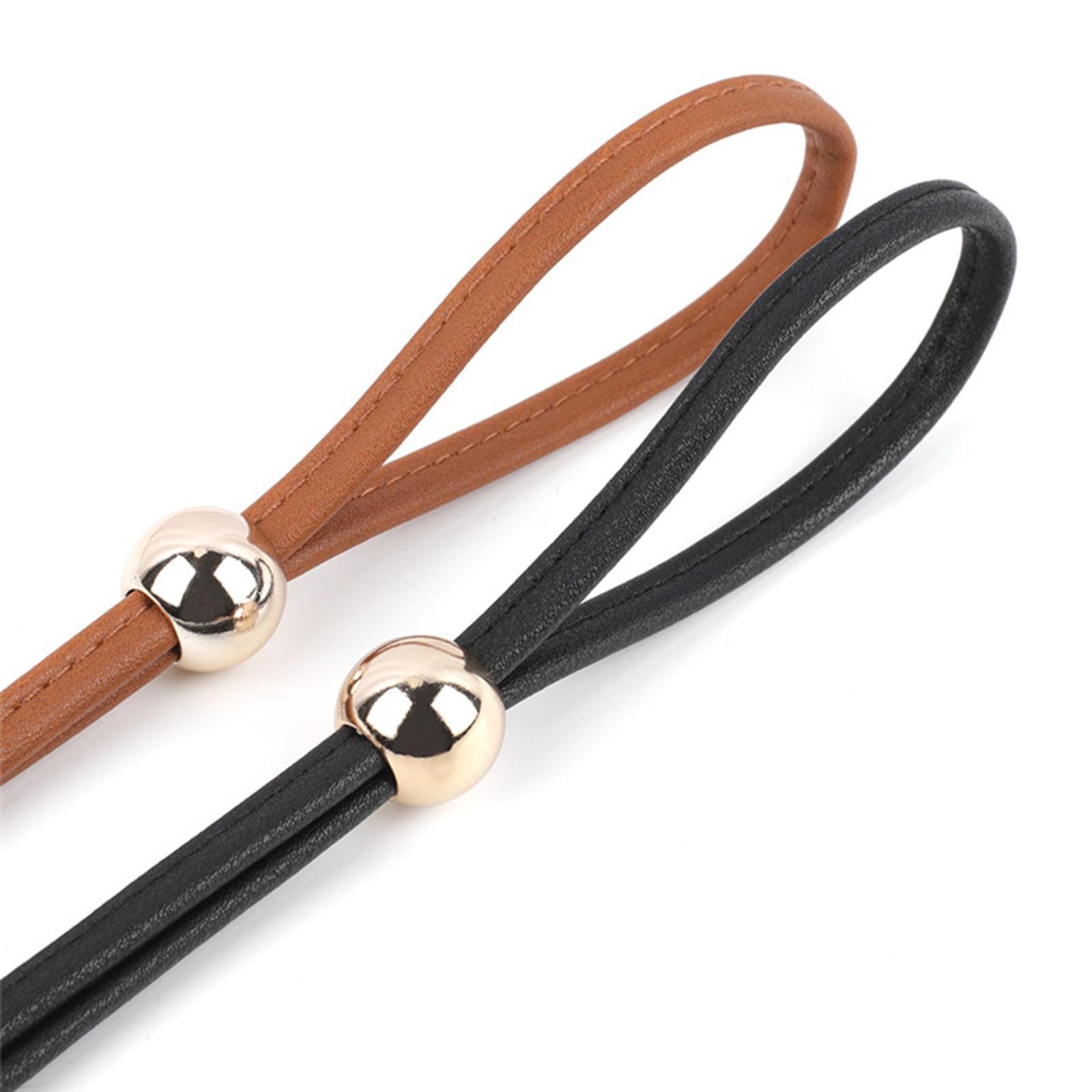 Harilla Cinghia Con Coulisse In Pelle PU Per Riparazione Borse – Lunghezza 100 Cm, Larghezza 0.7 Cm, Marrone