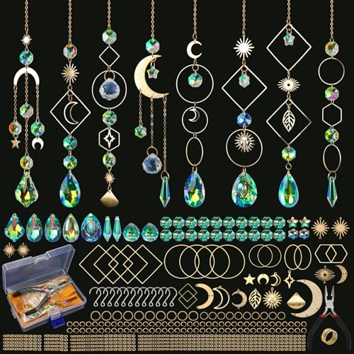 Sun Catcher Kits for Adults, 228pcs DIY Suncatcher Making Supplies Arts and Crafts for Girls Women...