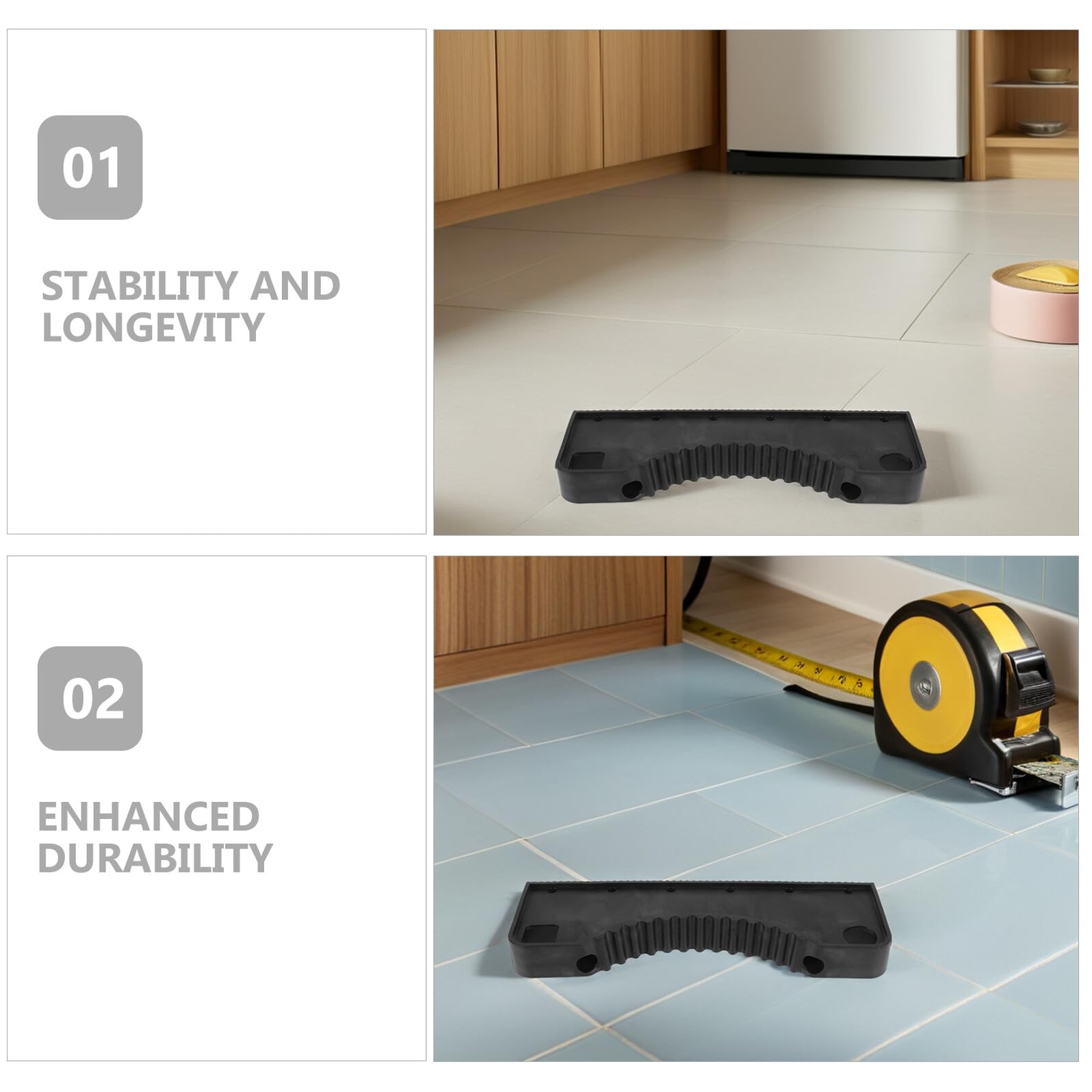Protectores Antideslizantes para Escaleras cópicas Aluminio Fundas Negras para Peldaños 2 Piezas Accesorios Seguridad para Escaleras Literas y Camas Altas