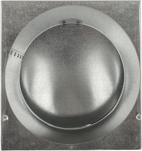 Miniatura 3 de Ventilación con capucha de acero galvanizado de la pared con el amortiguador, salida de ventilación del secador usada para los usos del escape del