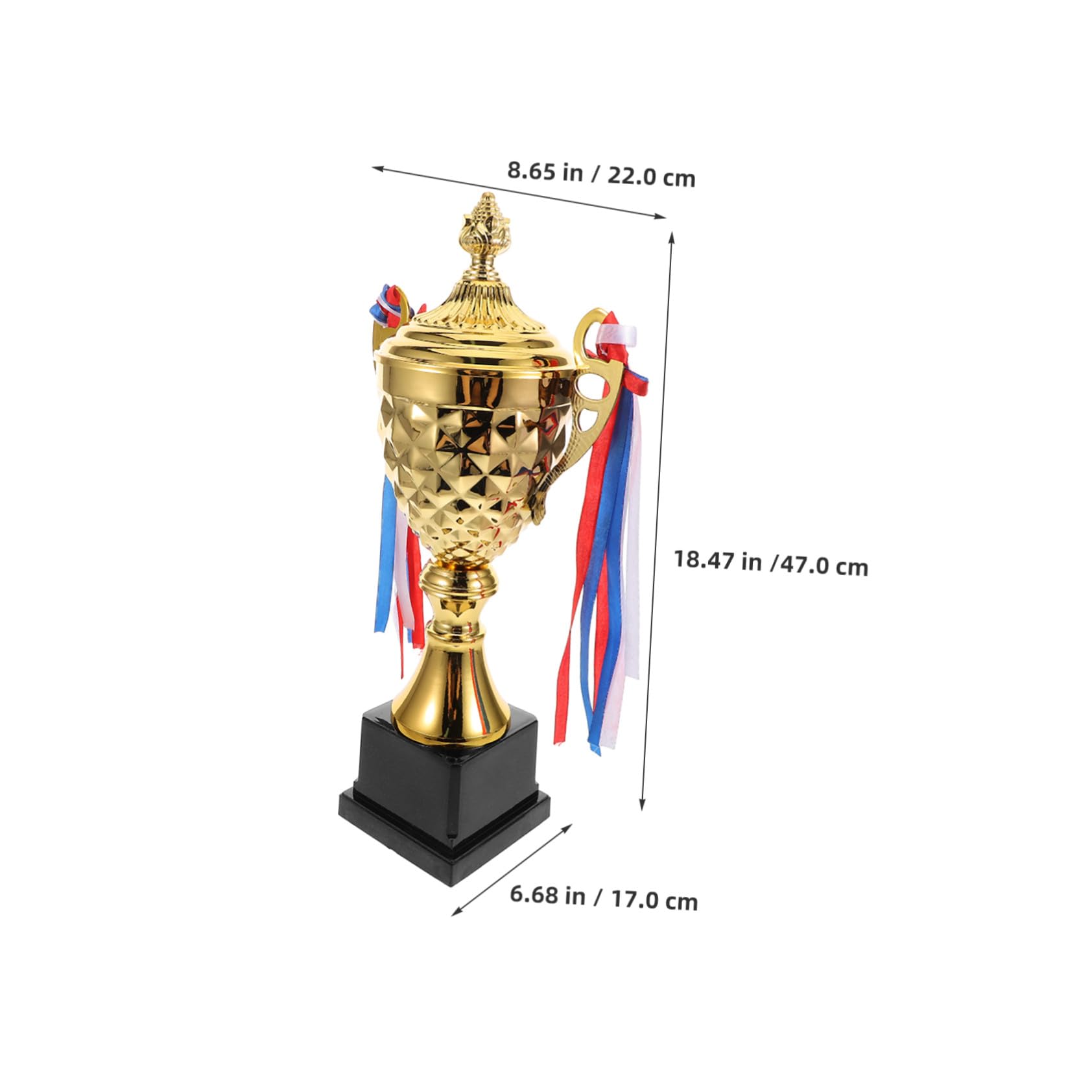 BESTonZON Trofeo De Competición De Metal Copa De Trofeo Grande para Baloncesto Fútbol y Gimnasia para Torneos y Fiestas Deportivas
