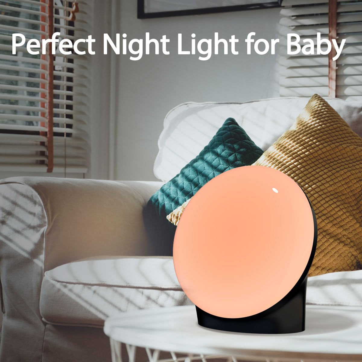 BrownNoise Electric Night Light for Baby 12 Colors Reading Lights for Indoor Use and 10 Adjustable Brightness 4 Timers for Baby Adult Kids
