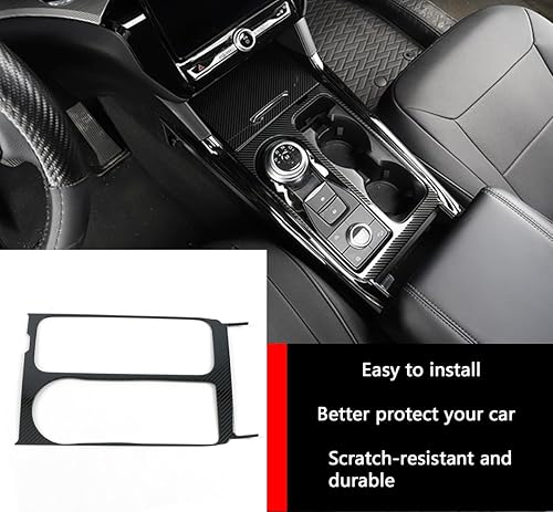 Miniatura 9 de KELEIMAI Accesorios de automóvil para Ford Explorer 2020 2021 2022 2023 Caja de cambios interior de acero inoxidable (estilo negro cepillado) 1