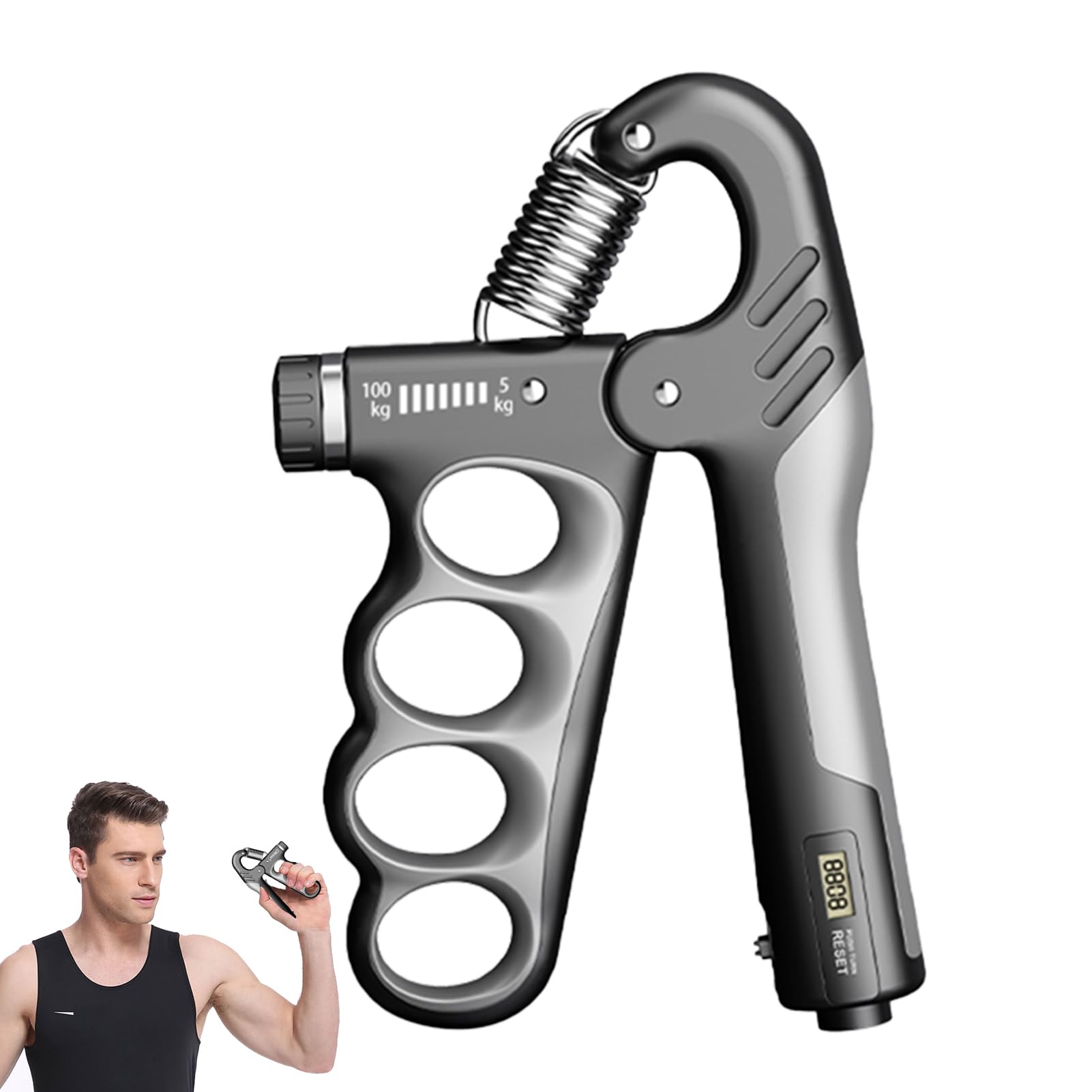 Amazon | 握力増強器 エクササイズ 握力グリッパー 指手首力 5kg-100kg
