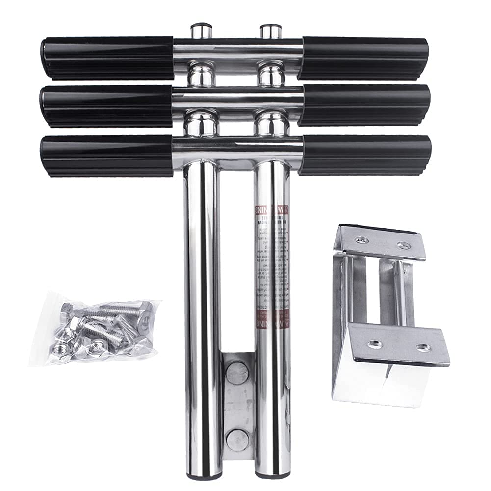XinKunmarine 3 Step Telescoping Dive Ladder for Boat,304 Marine Grade Stainless Steel Foldable Boat Ladder,Boarding Ladder for Marine Boat,Pontoon Boat,Yacht