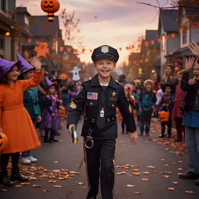 Disfraz Completo de Policía para Niños y Niñas miniatura 6