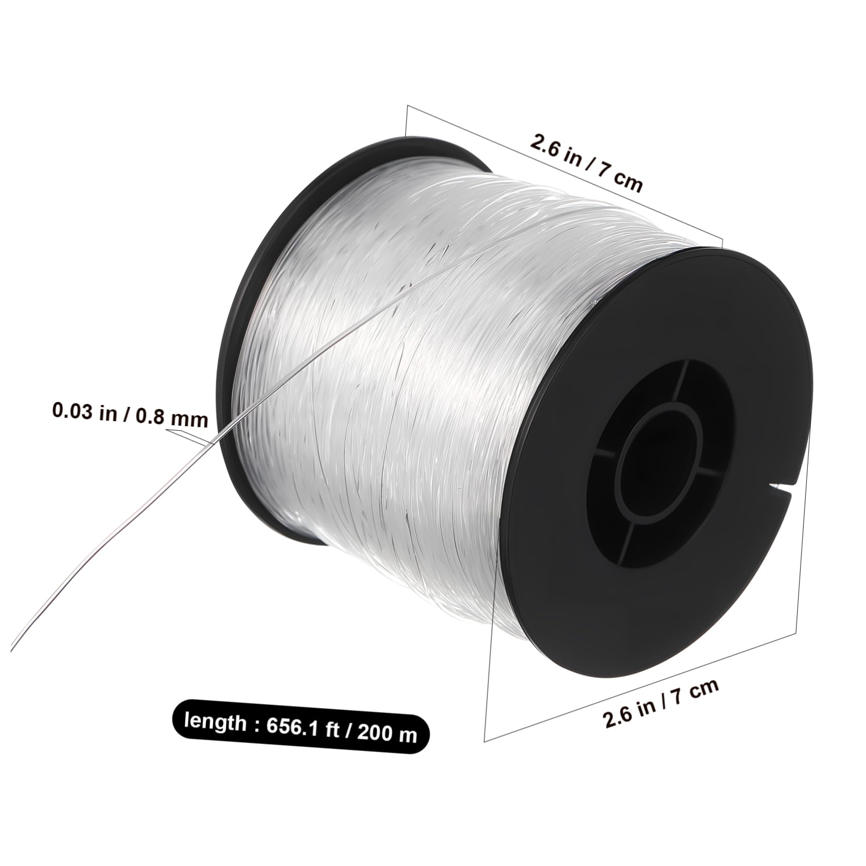 COHEALI Fishing Line Nylon Fishing String Invisible Hanging Wire for Crafts Fish Line 200m Length