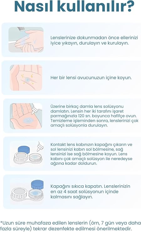 6x60ml lens solüsyonu (lens kabı hediyeli)