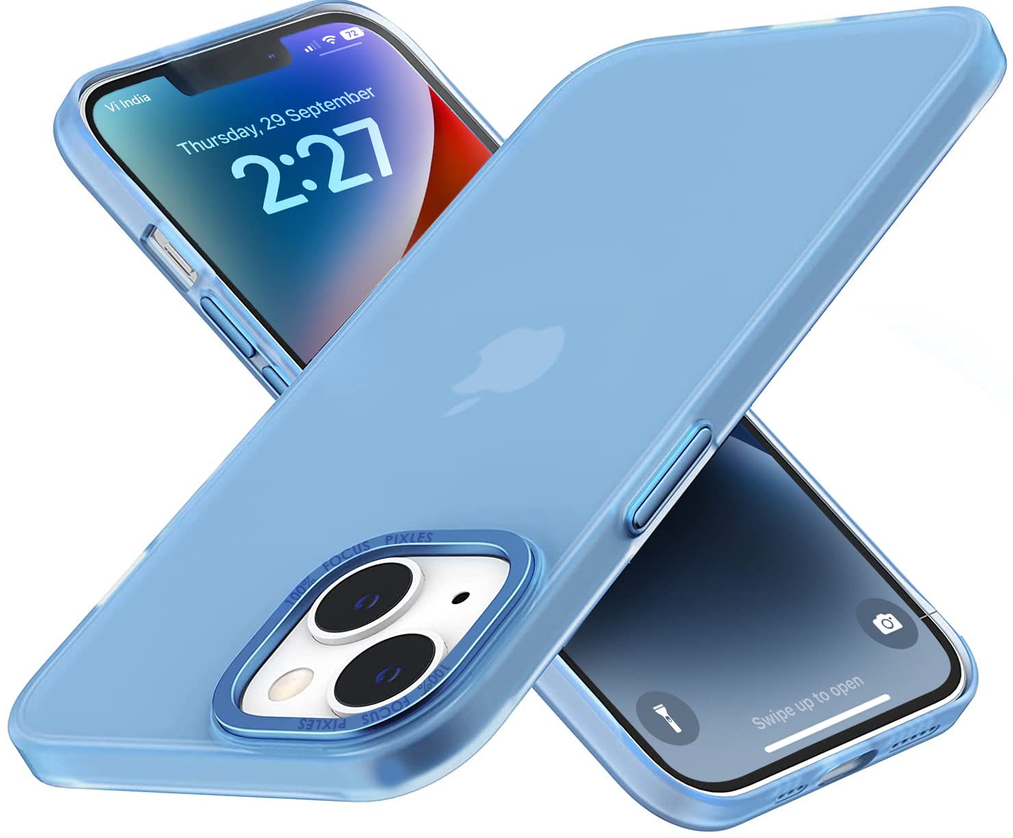 EGOTUDE Frosted Translucent Matte Hard Shockproof Back Cover Case for iPhone 14 & iPhone 13 (Polycarbonate | Sierra Blue) (B0C5M1BTBT) Amazon Price History, Amazon Price Tracker