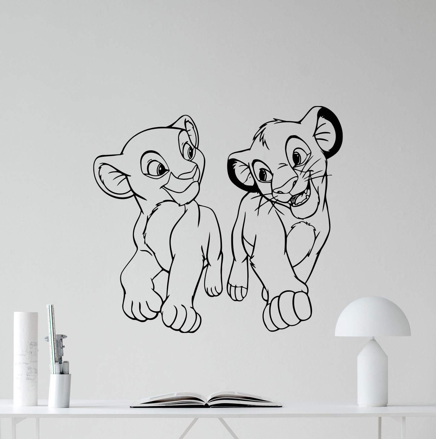 Buy Lion King Wall Decal Simba and Nala Disney Cartoons Vinyl Sticker Simba Timon Pumbaa Scar