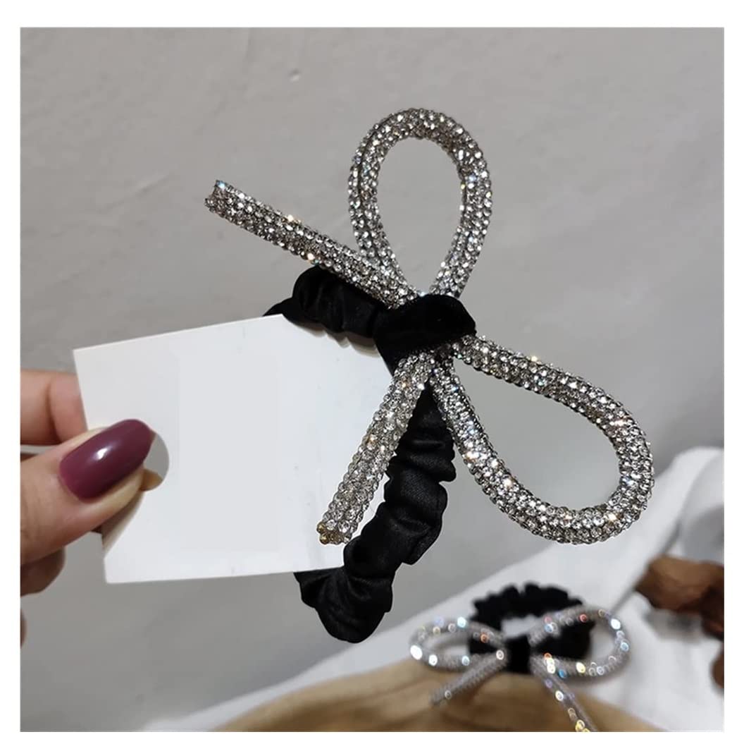 Scrunchies Haargummi 5pcs Bogen-Gummiband-eleganter Haar-Zusatz-Pferdeschwanz-Gummiband-Haar-Ring Zopfgummi Elastische