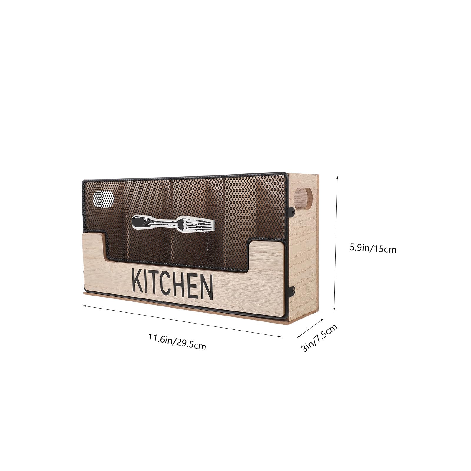 Caja de Cubiertos de Cocina para Utensilios Organizador Reutilizable y Resistente Compartimentos Múltiples de Madera en Encimeras Grandes