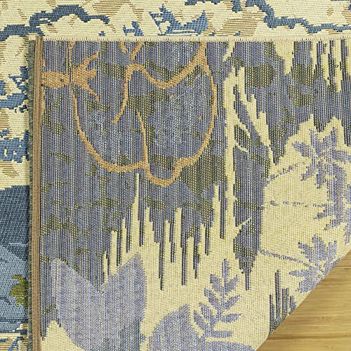 Gertmenian Premium Printed Indoor Outdoor Rugs by Reyn Spooner - 8x10 Ft Large, Soft, Durable, & Washable Tropical Rugs for Deck, Patio or Living Room - Pacific Paradise, Multi