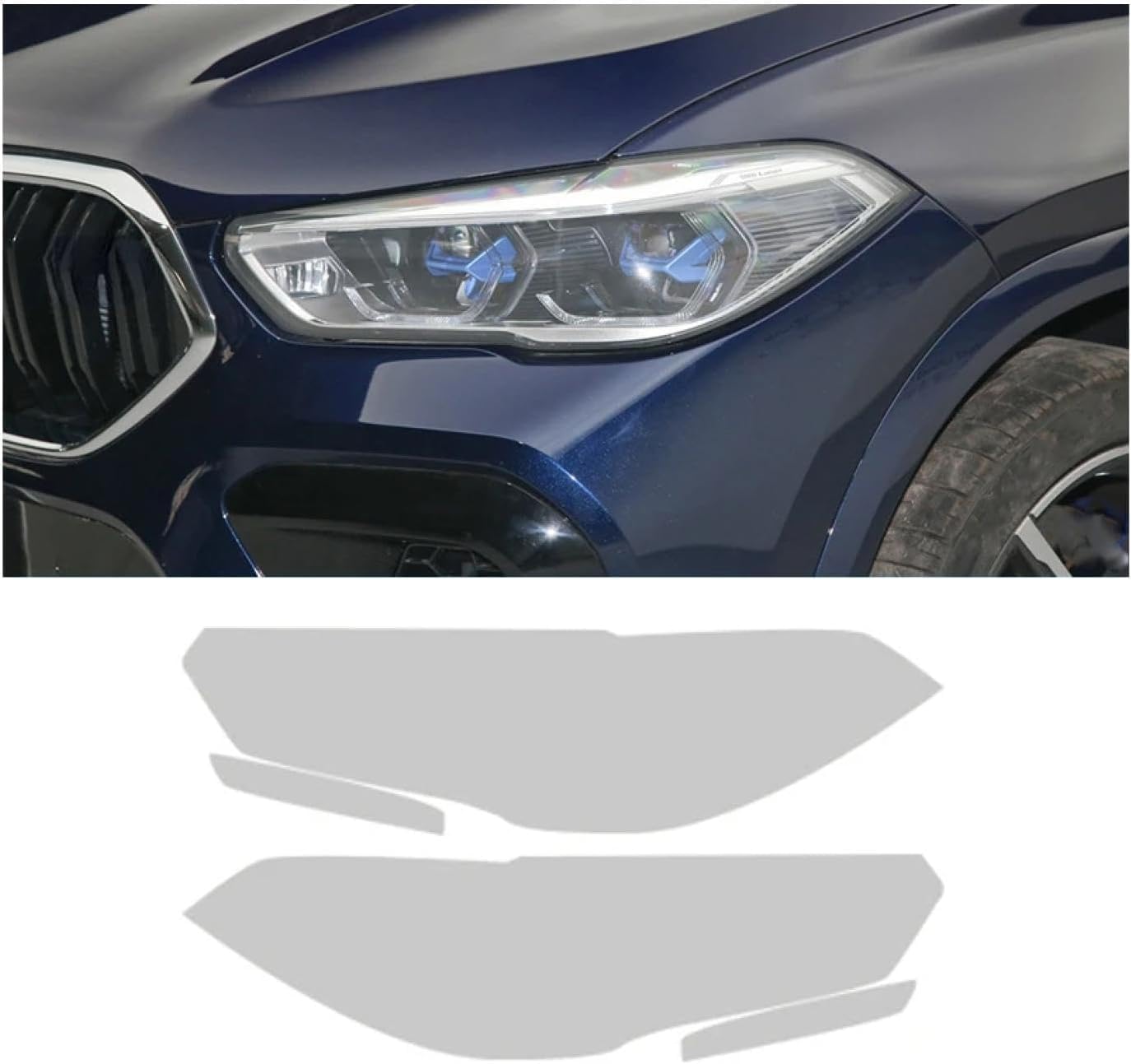 SamLng Car Front Light Film for X6M 2020-2024 Car Headlight Film Headlight Protection Sticker Car Front Headlamp Protection Film car Lights Film Headlight Anti-Scratch Non-Yellowing Protective Film