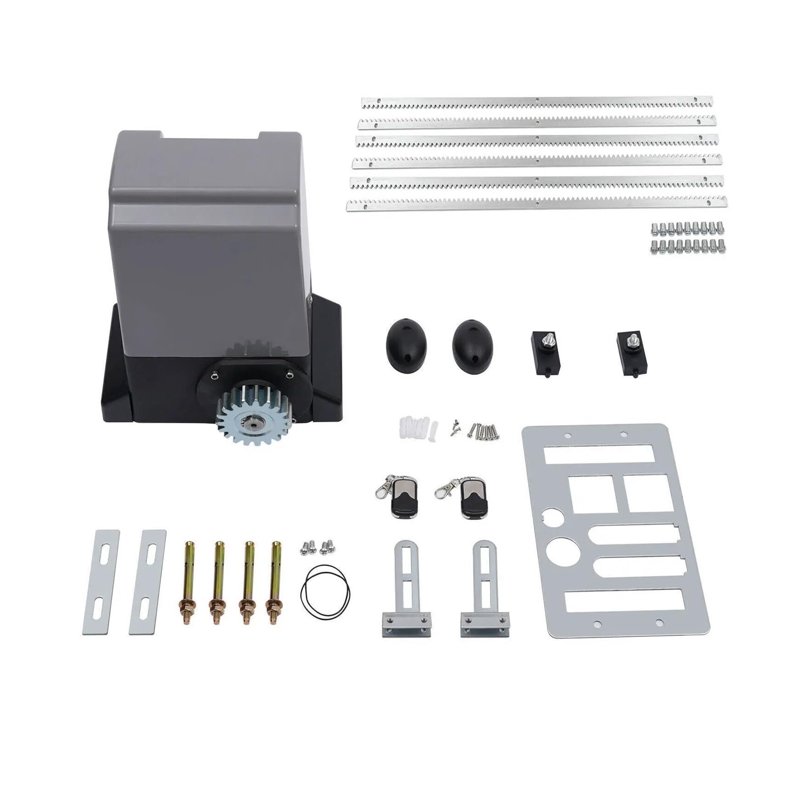 Kit Apricancello Elettrico Kit di sicurezza for strada privata con motore automatico for apricancello elettrico scorrevole da 550 W scaffali for porte resistenti fino a 2645,55 libbre/1200 kg