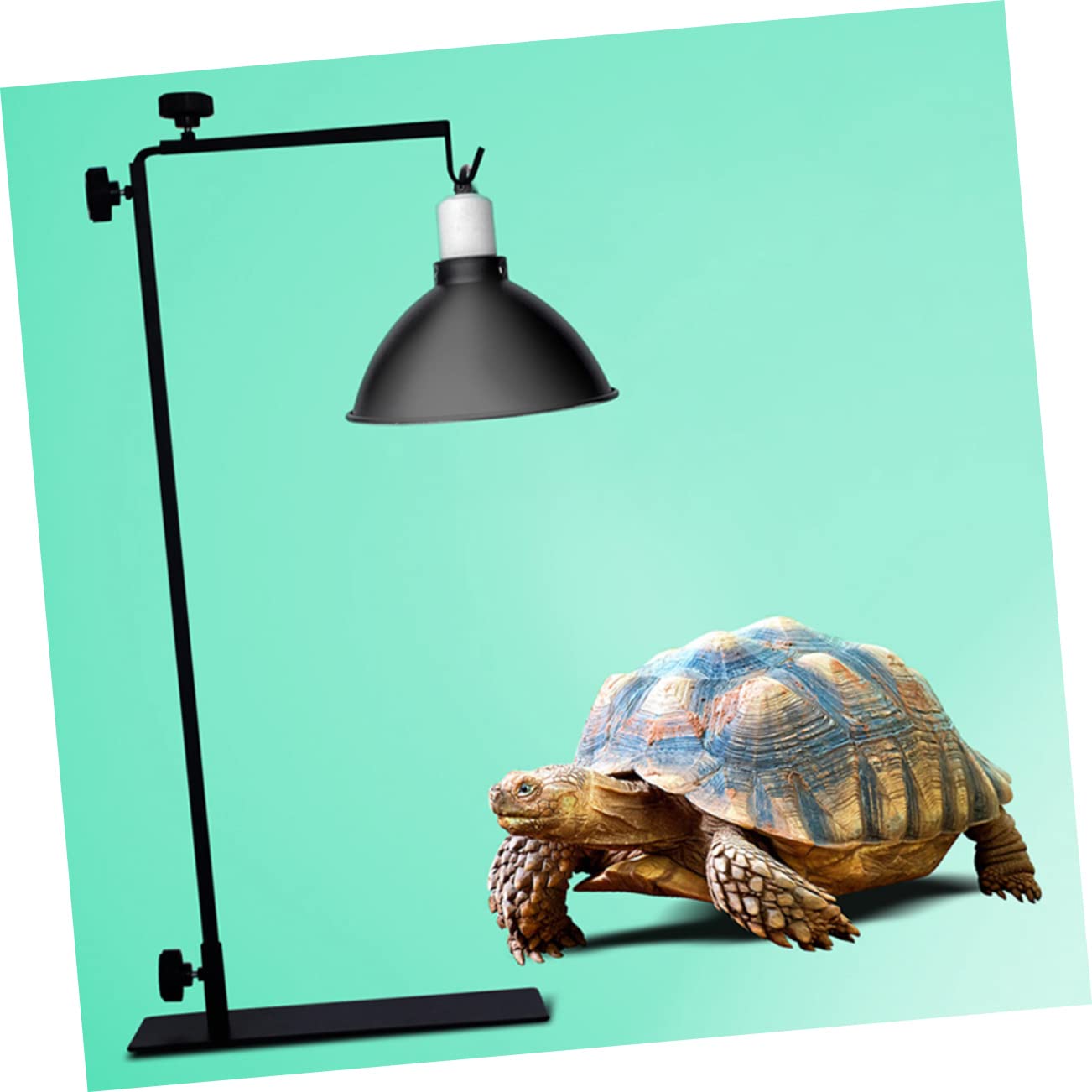 WOONEKY Supporto per Lampada per Rettili Regolabile Lampada Riscaldante per Animali Design Elegante