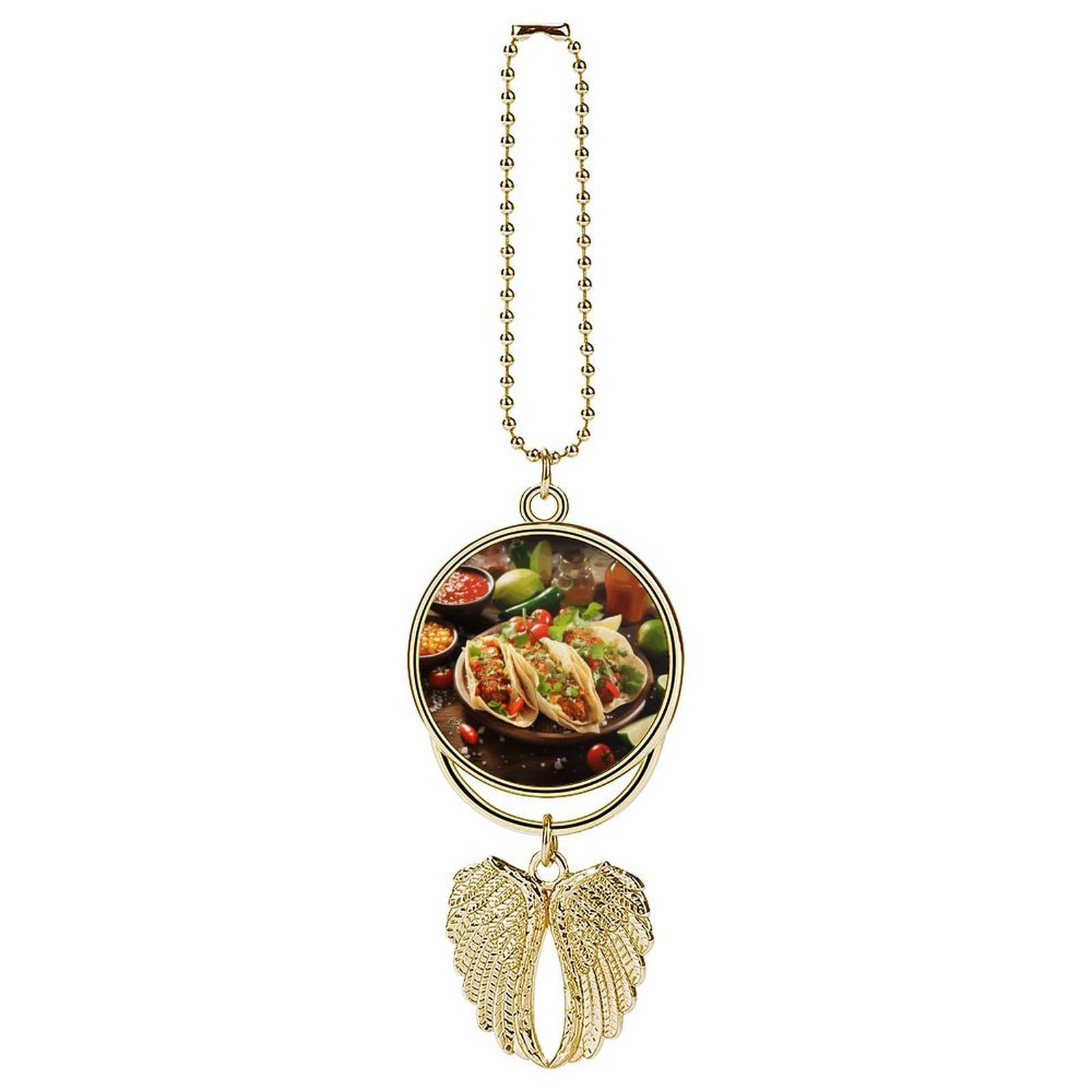 Mexican Food Car Charm Alloy Car Rear View Mirrors Hanging Ornaments Stylish Car Pendant Funny Auto Hanging Accessories Car Hanging Ornaments Gift for Women Men