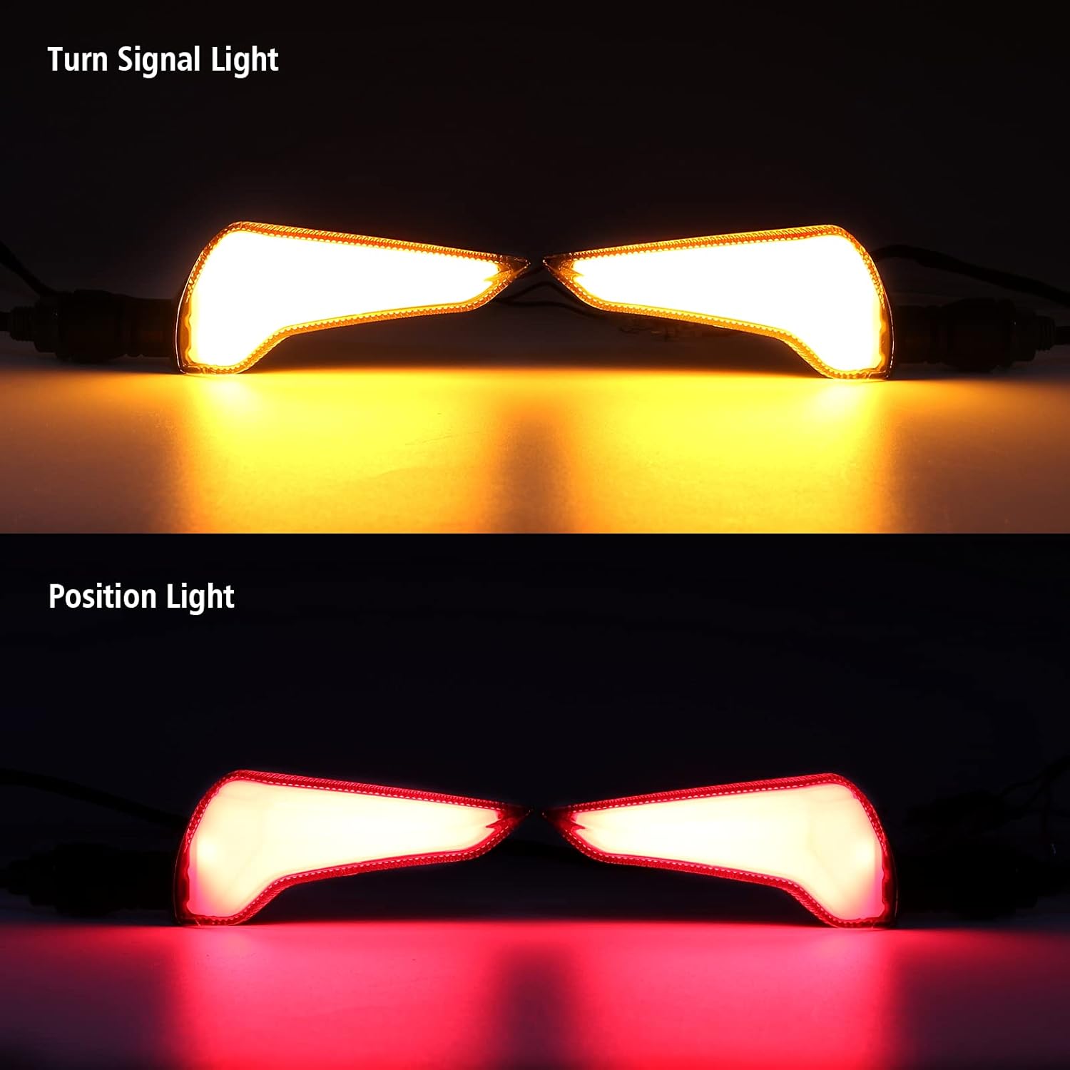 Universal High Brightness LED Turn Signal Light + Position light for Yamaha MT-09 for Kawasaki Z800 for Suzuki GSX for Honda CBR1000 CBR600 - Amber/Red