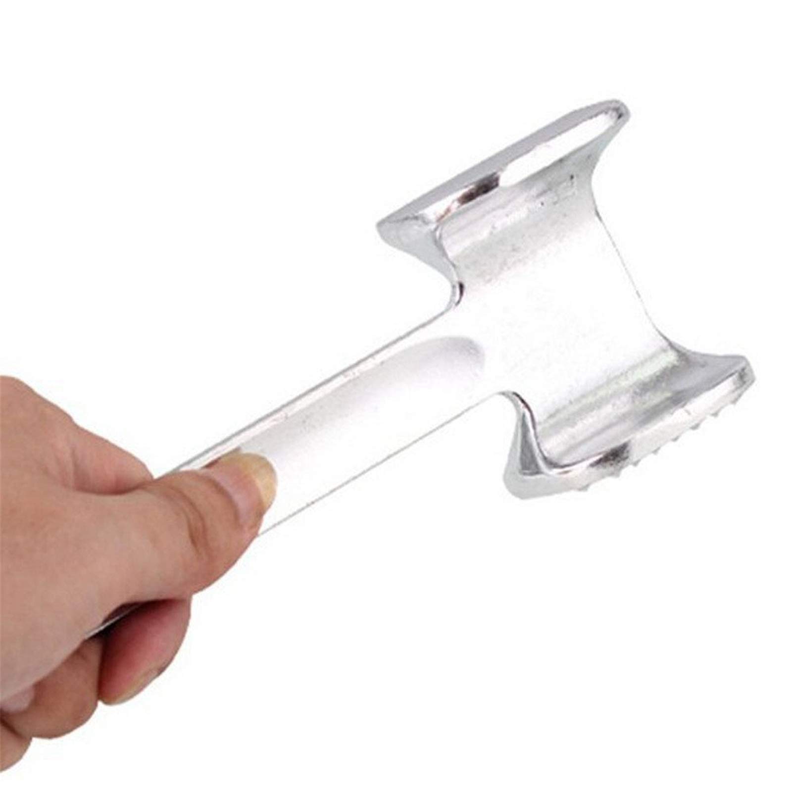Aluminium vleesvermalser hamer, voor het stampen van rundvlees, biefstuk, kip, varkensvlees, dubbelzijdige vleeshamer Mooi keukengadgetgereedschap, vaatwasmachinebestendig, B