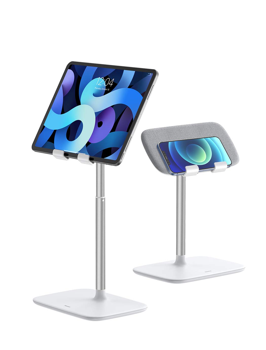 Baseus Tablet Stand Holder, Angle Height Adjustable Tablet & Phone Stand for Bed/Desk,Compatible with (5.5-21.5") Screen iPad Pro/Air/Mini, iPhone, Samsung, Switch, Kindle,Surface Pro, Fire HD(White)