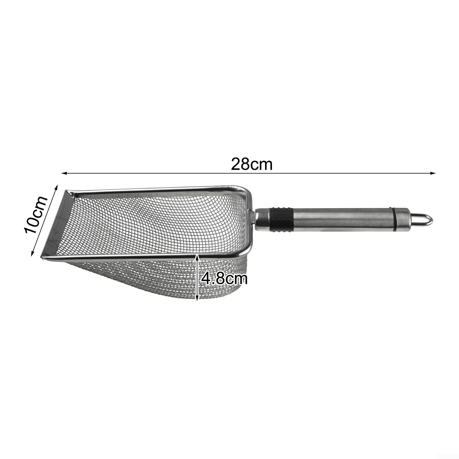 Soil Sifter For Gardening, Stainless Steel Garden Soil Sieve With Handle, Garden Sieve Shovel For Compost Sand Screening (2.0mm)