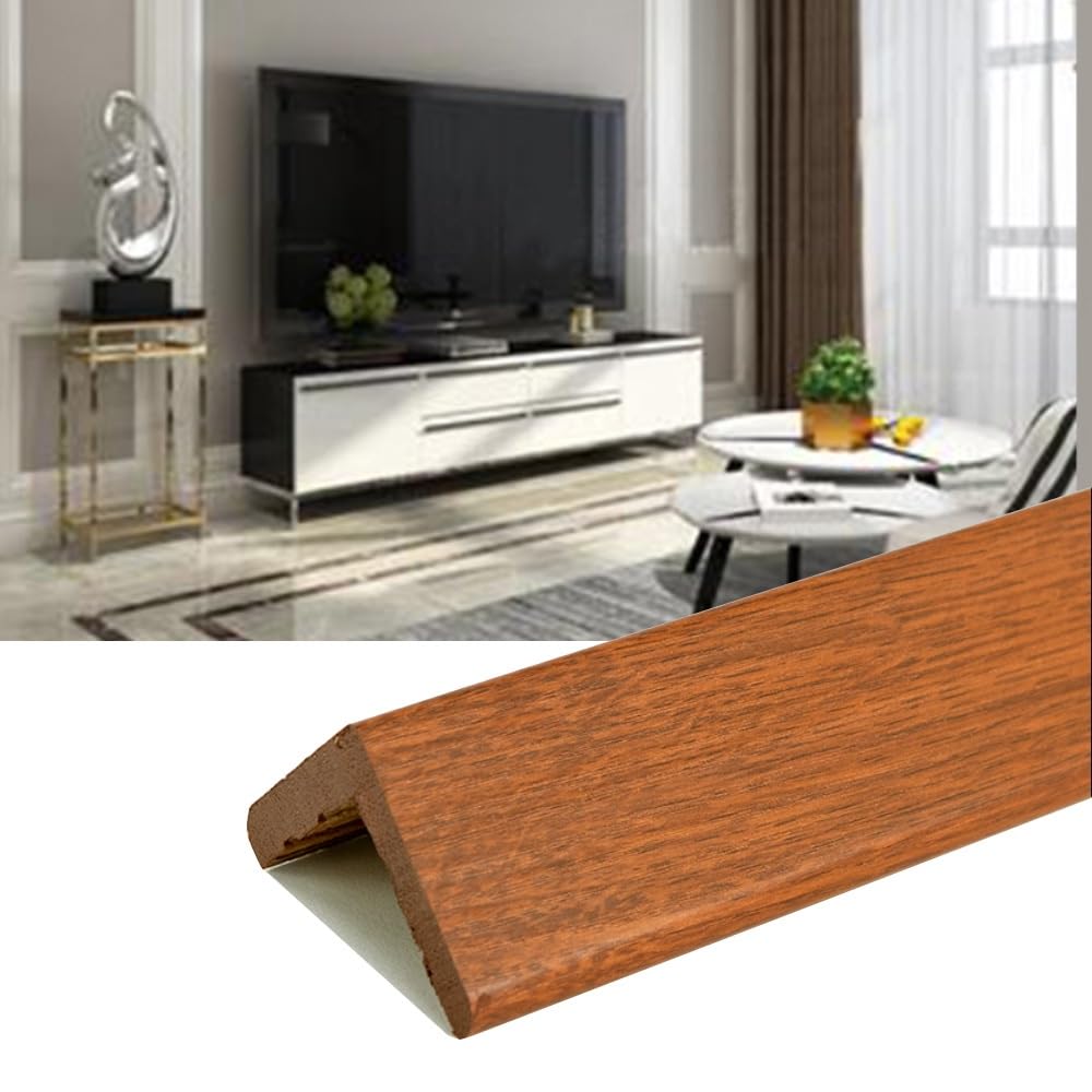 Perfil Protector De Esquinas De Aleación De Madera, 80/100/120cm, Perfil Ángulo, Perfil Borde De Escalera, Protección De Cantos para Paredes Casa Cocina Oficina(Kumquat,120cm/48'')
