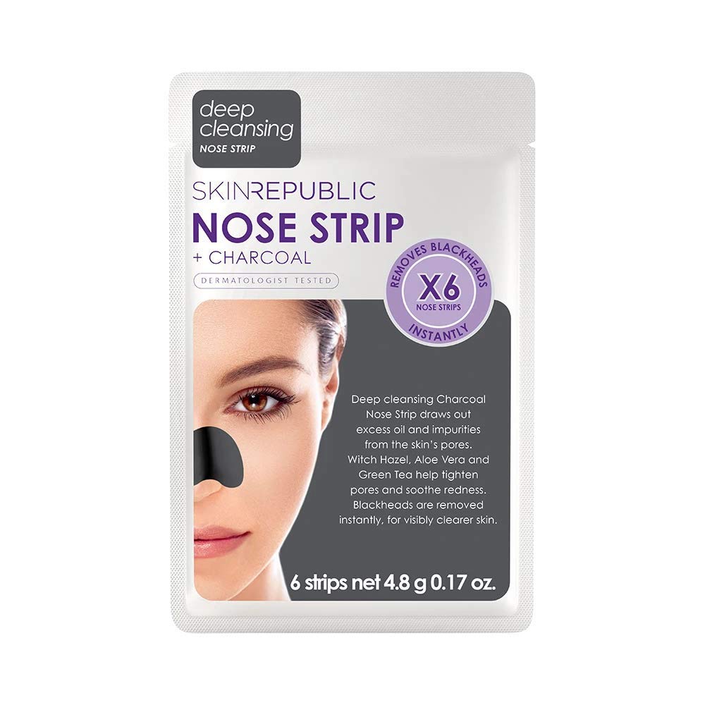 Sponsored Ad – Skin Republic Charcoal Nose Strips (6 Strips) – Deep Cleansing Patches with Witch Hazel & Aloe Vera, Removes Blackheads, Tightens Pores, Soothes Redness, Absorbs Oil, Prevents Breakouts, Paraben-Free
