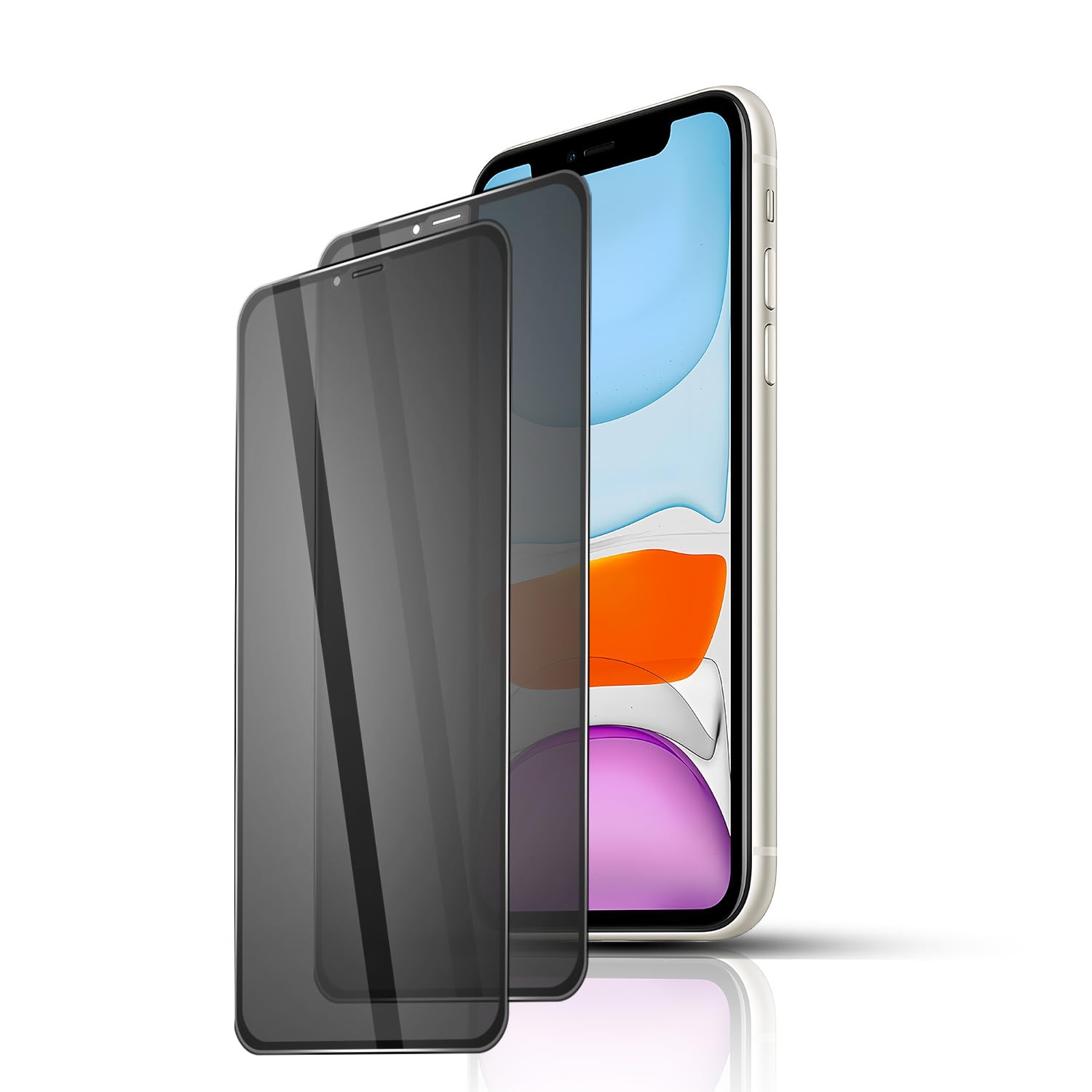【2枚セットのぞき見防止】for iPhone 11 / XR 用 ガラスフィルム【プライバシー/のぞき見防止/左右 見えない】for iphone11 保護フィルム 日本旭硝子素材製 硬度9H 耐衝撃 強化保護フィルムのぞき見防止 いpほね11用 フィルム 覗き見防止