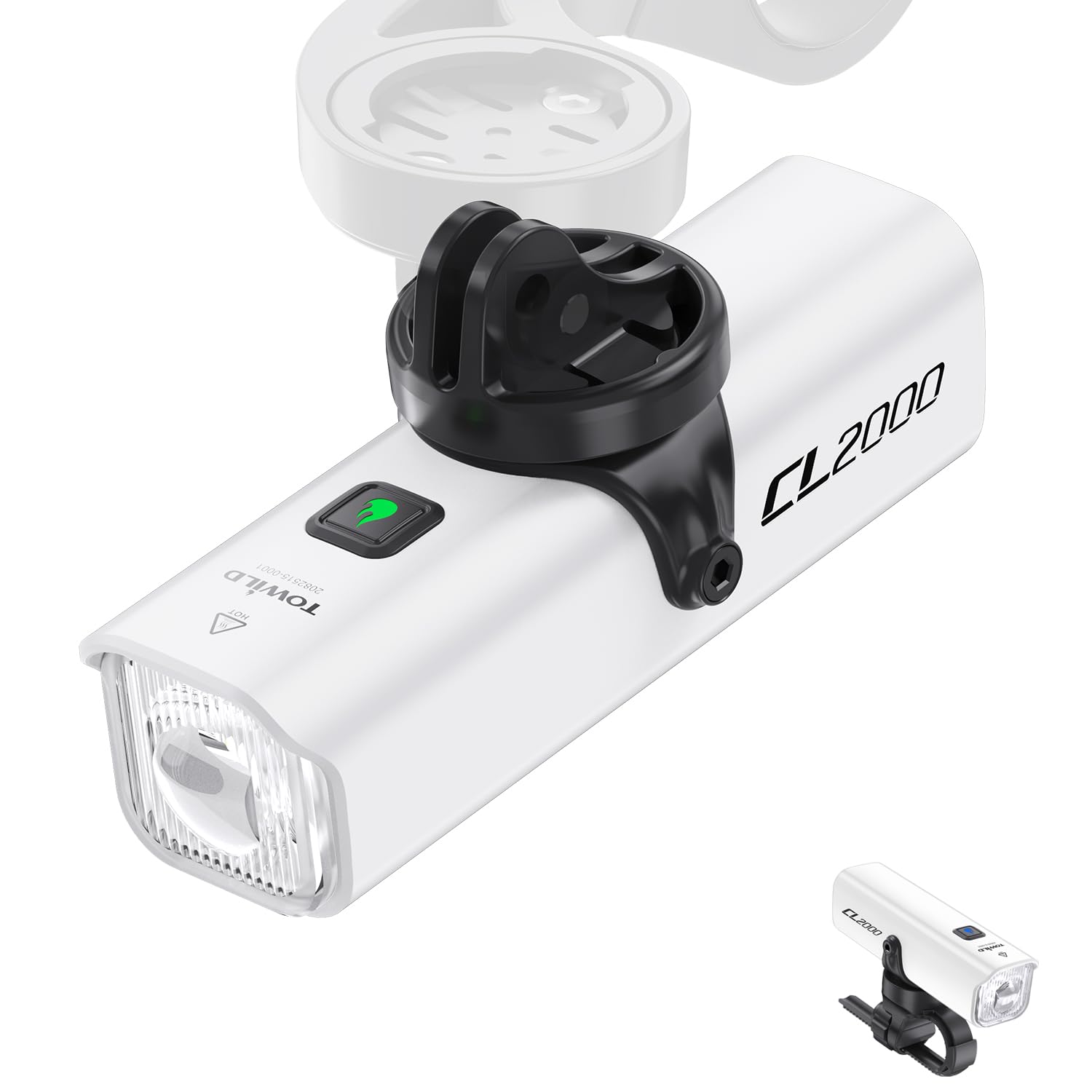TOWILD CL2000 Bike Light 2000 Lumens 5000mAh Rechargeable USB-C LED Bicycle Light,Super Bright Anti-glared Design Front Bike Lights for Road Bike/MTB, IPX6 Waterproof 5 Mode Cycling Headlight