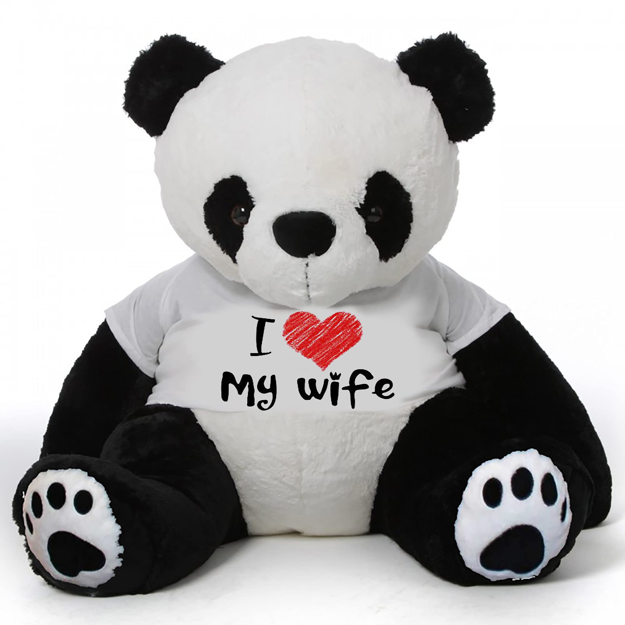 HUG n FEEL SOFT TOYS Big Panda 3 Feet Long Wearing A I Love My Wife T-Shirt Plush & Stuffed Toys (Bear 91 cm) with Free Heart Shape Pillow Panda (B0973876MC) Amazon Price History, Amazon Price Tracker