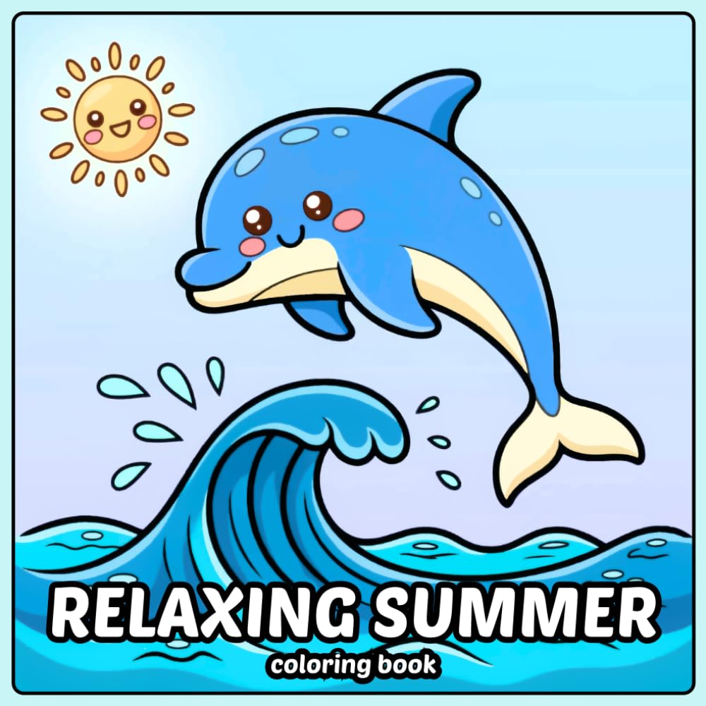 Relaxing Summer: Bold Easy Designs for Adults and Teens for Fun and Stress Relief