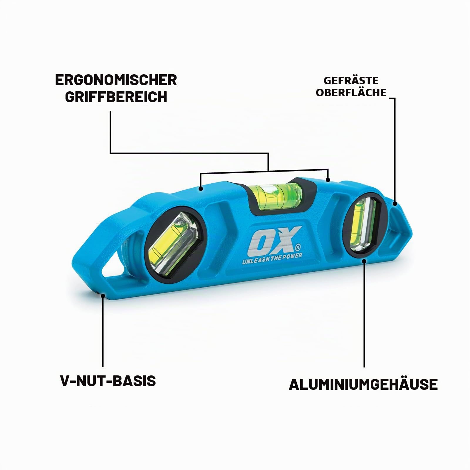OX Tools Pro Torpedo Level 9" / 230mm, Blau