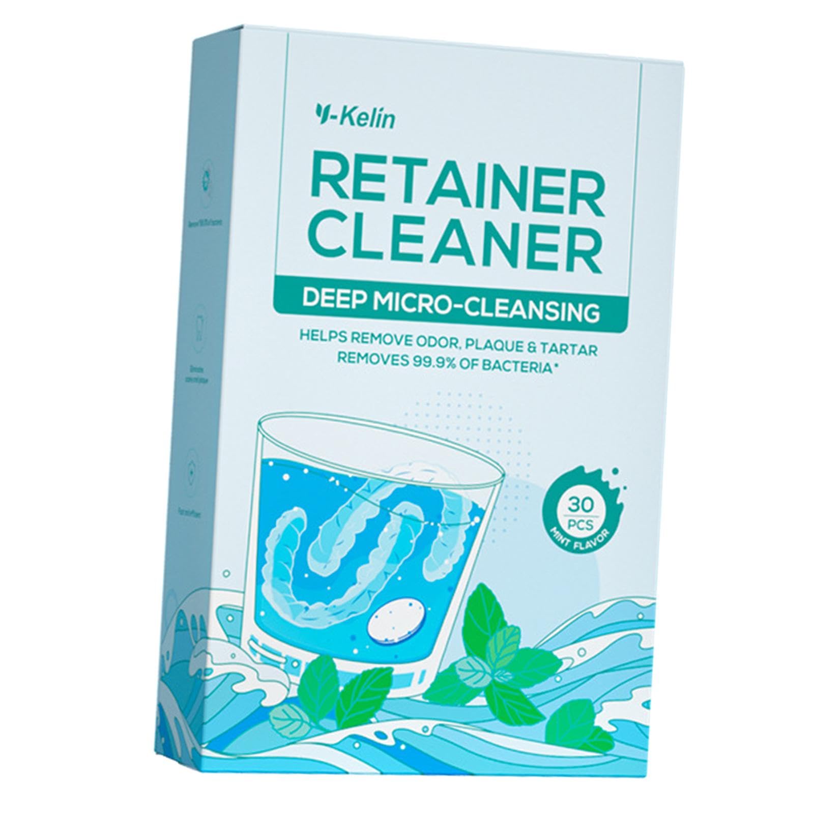 ATORSE 30 Pieces Denture Cleaner Tablet Cleaning Tool False Tooth Cleaning Tablet Mint Flavor-image-20