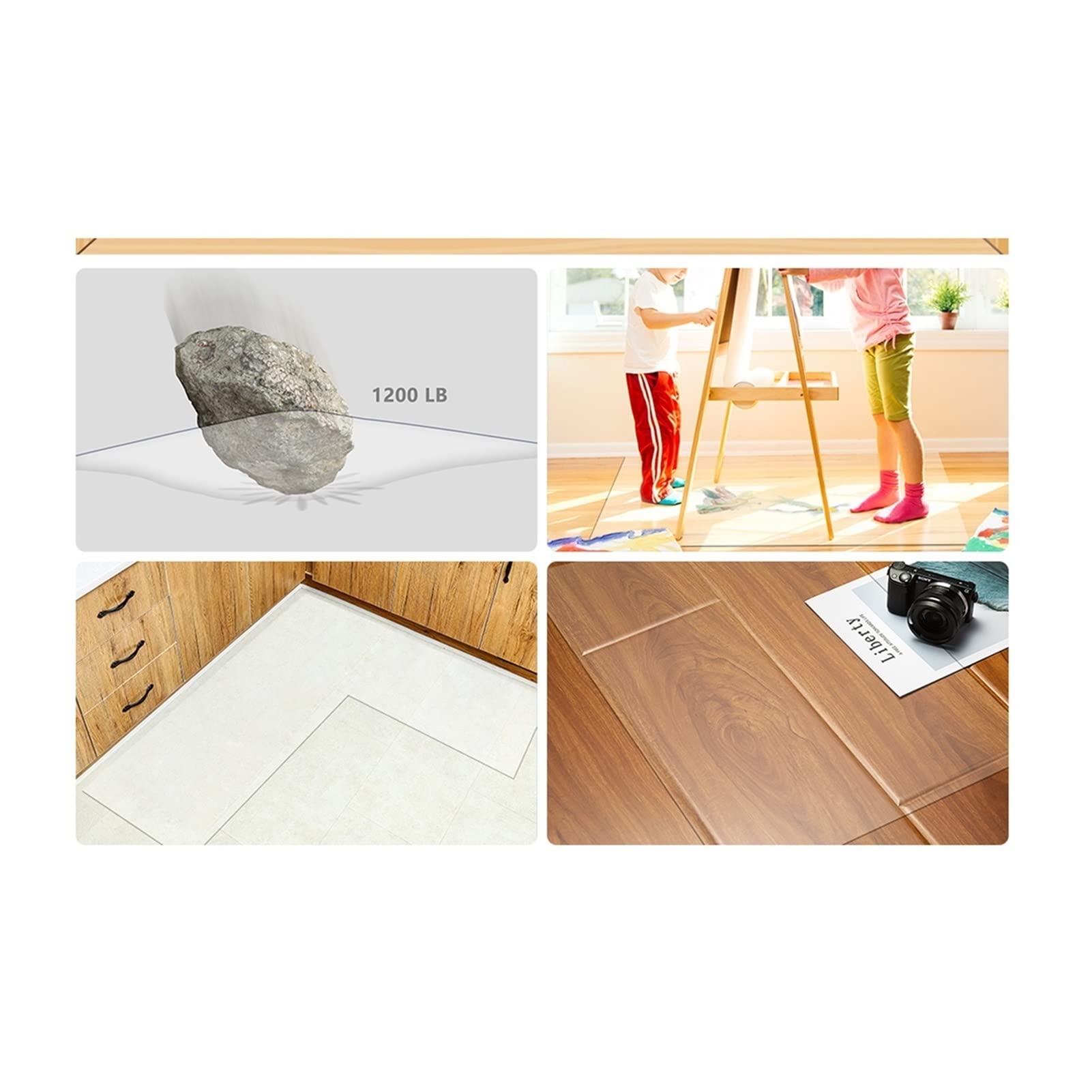 Tappeto Salvapavimento Trasparente - Protezione Parquet e Pavimenti Duri - Tappeto Protettivo Sottosedia 100% PVC in Varie Misure,1mm di Spessore, 75/95/115/135/155cm di Larghezza (Color : 1mm