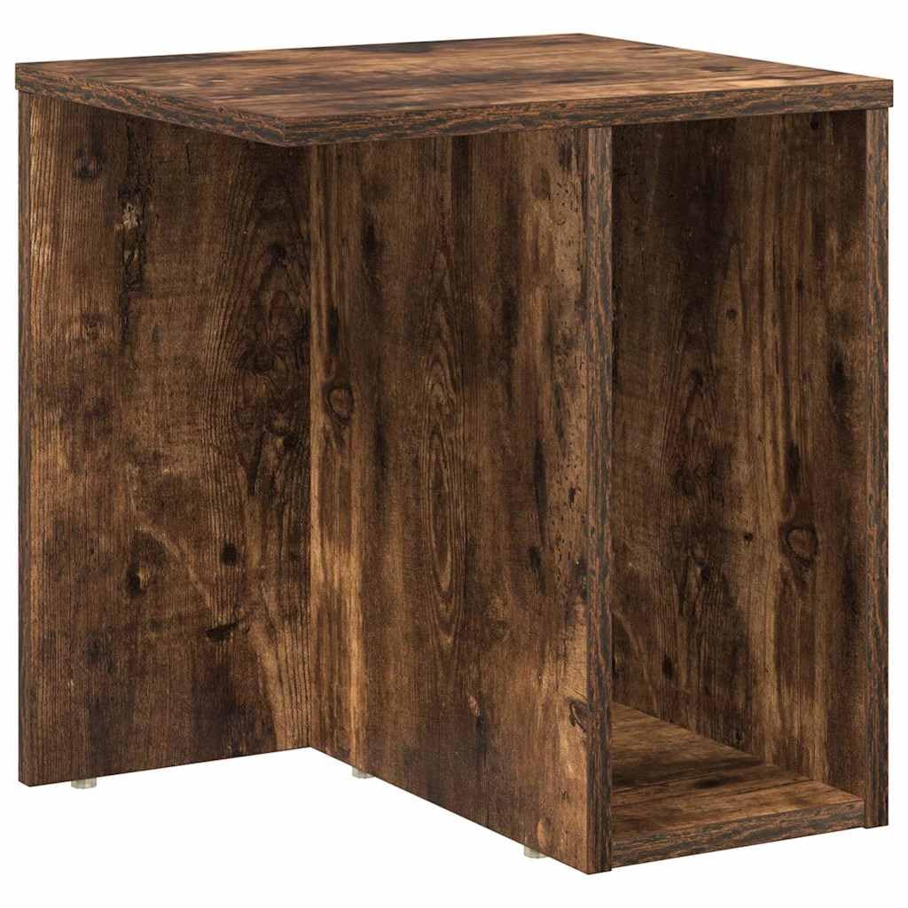 Beistelltisch Geräucherte Eiche 37 x 32 x 40 cm moderner Nachttisch aus Holzwerkstoff Kleiner Couchtisch mit Ablagefach für Wohnzimmer und Schlafzimmer Schlichtes Design