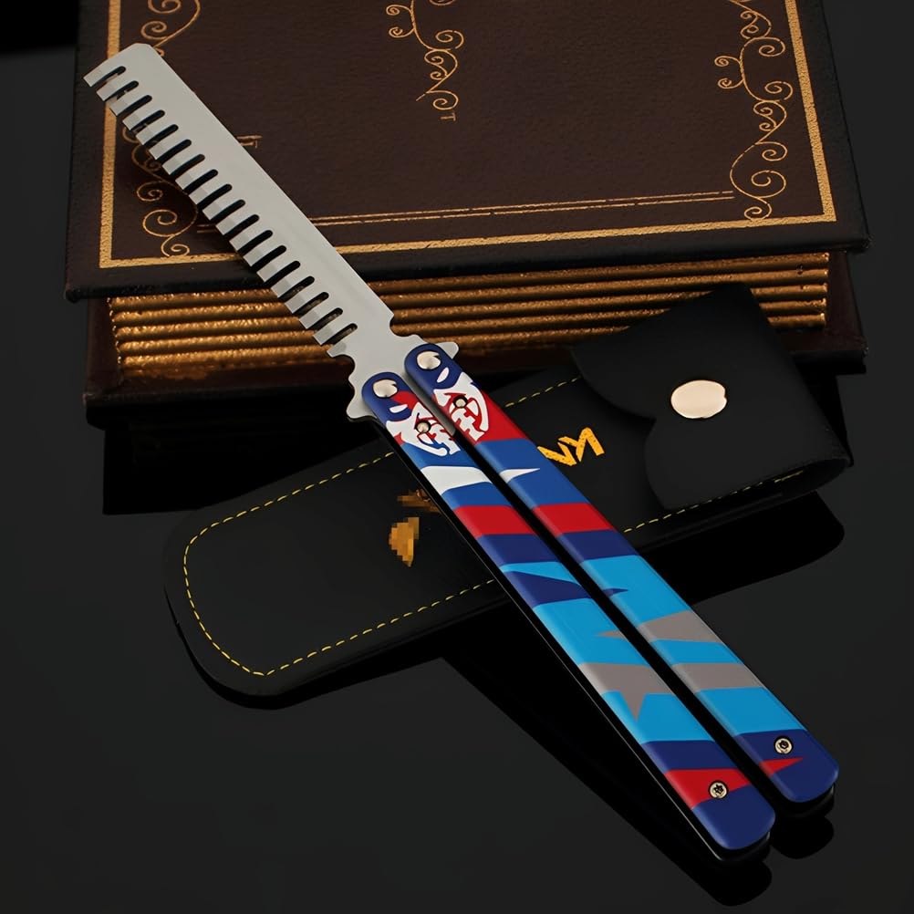 Modelo De Peine Mariposa De Yoru's Valorant, Tamaño: 23 Cm, Incluye Soporte De Exhibición Y Funda De Cuero, Artículo De Colección Para Juegos, Totalmente Metálico